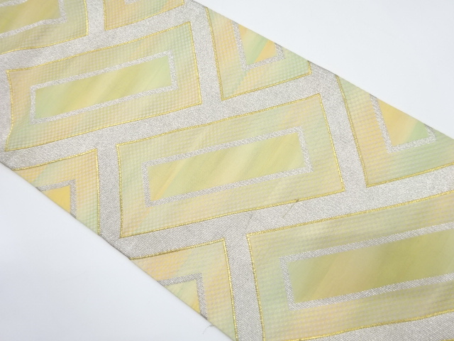 アンティーク　桧垣模様織り出し袋帯（着用可）